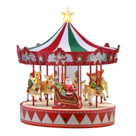 14 in. Animated Vintage Carousel