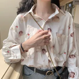 Blouse Vintage Coréenne Femme