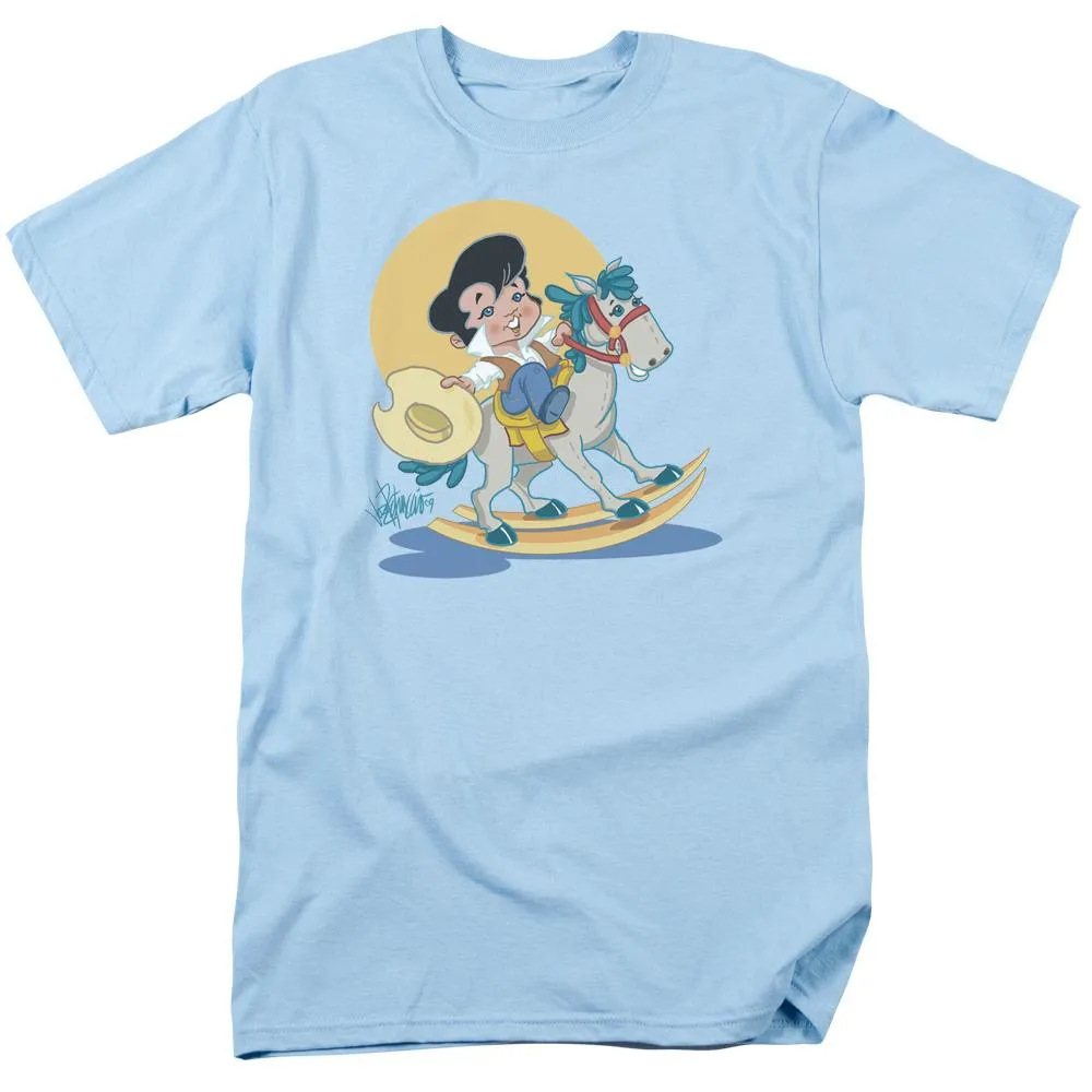 Elvis Presley Yip E Mens T Shirt Light Blue