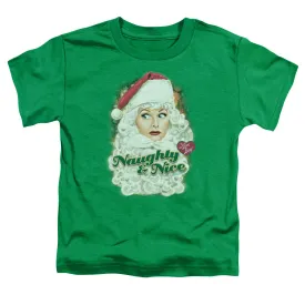 I Love Lucy Santa Toddler Kids Youth T Shirt Kelly Green