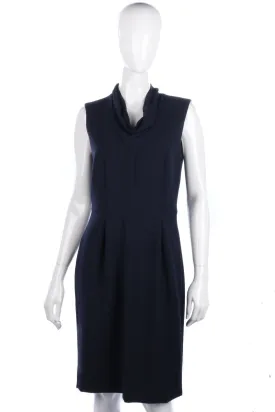 Jigsaw Knee Length Dress Navy Blue UK 12