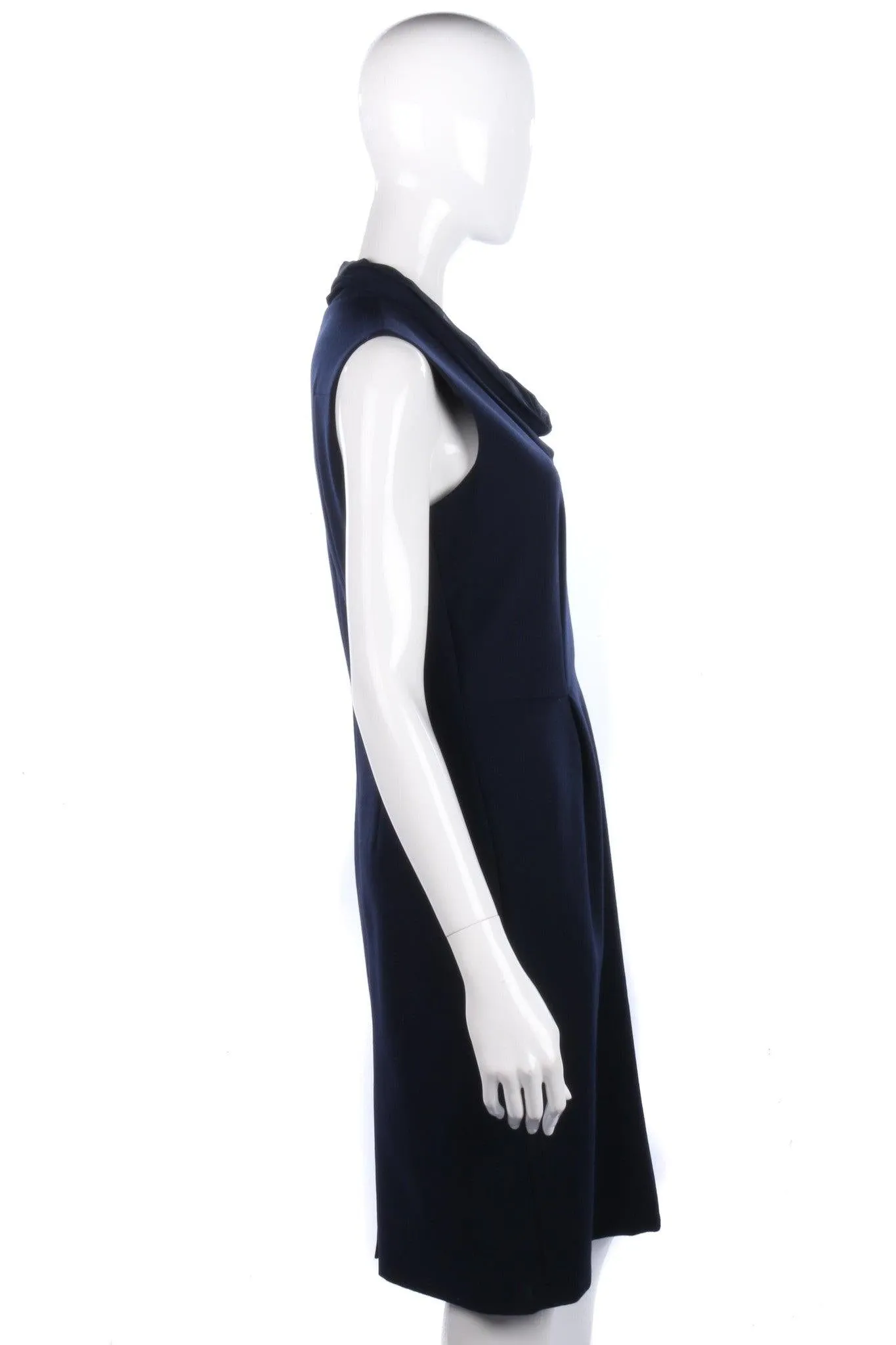 Jigsaw Knee Length Dress Navy Blue UK 12