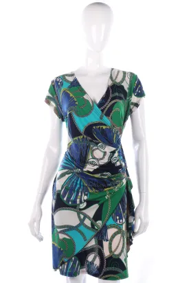 Jus D'Orange Paris blue and green dress size 12/14