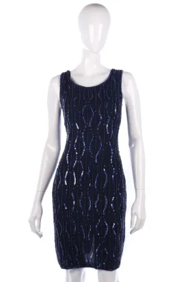 Lovely blue beaded and sequinned dress