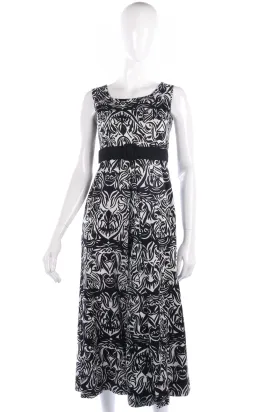 Lovely vintage black and white cotton dress size 10