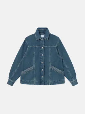 Reve Jacket in Mid-Blue Wash