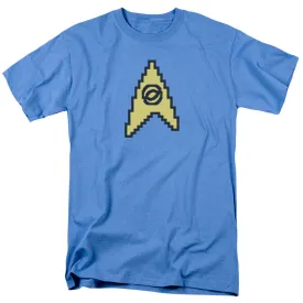 Star Trek 8 Bit Science Mens T Shirt Carolina Blue