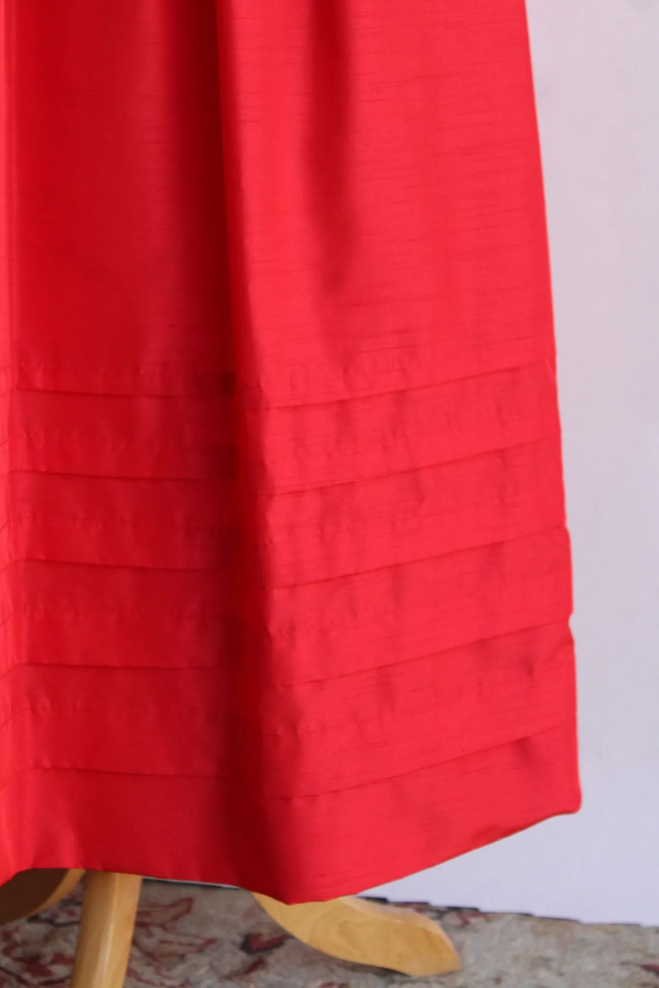 Vintage 1970s Red Maxi Skirt with Pocket