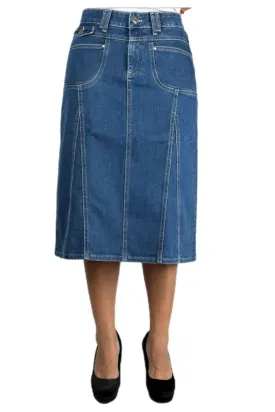 Vintage Blue Denim Skirt 213-21D